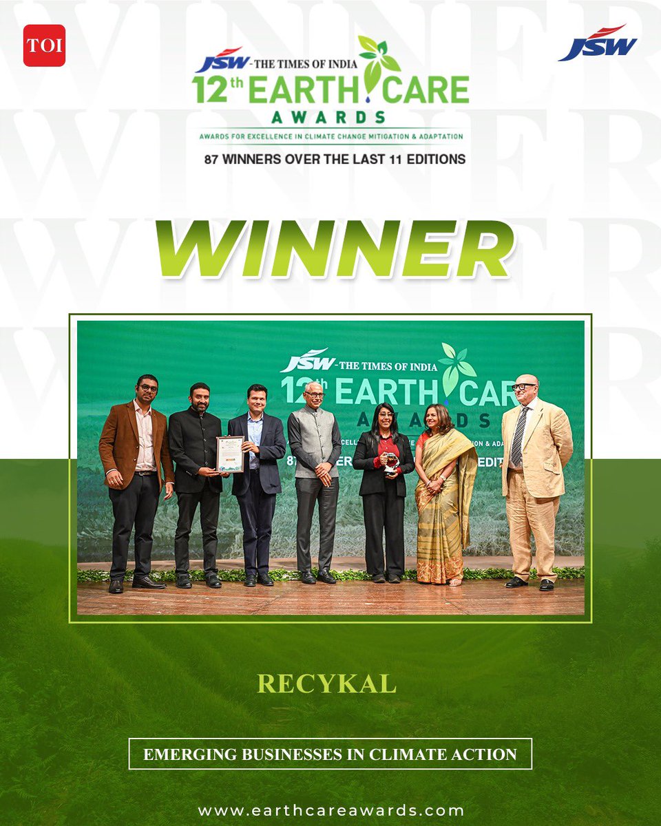 Earth Care Awards (@earthcareawards) on Twitter photo We are pleased to honour Recykal’s well-deserved recognition at the 12th <a href="/EarthCareAwards/">Earth Care Awards</a> under the Emerging Businesses in Climate Action category for their transformative initiative, ‘Digital Deposit Refund System (dDRS)’. <a href="/timesofindia/">The Times Of India</a> We are pleased to honour Recykal’s well-deserved recognition at the 12th <a href="/EarthCareAwards/">Earth Care Awards</a> under the Emerging Businesses in Climate Action category for their transformative initiative, ‘Digital Deposit Refund System (dDRS)’. <a href="/timesofindia/">The Times Of India</a>