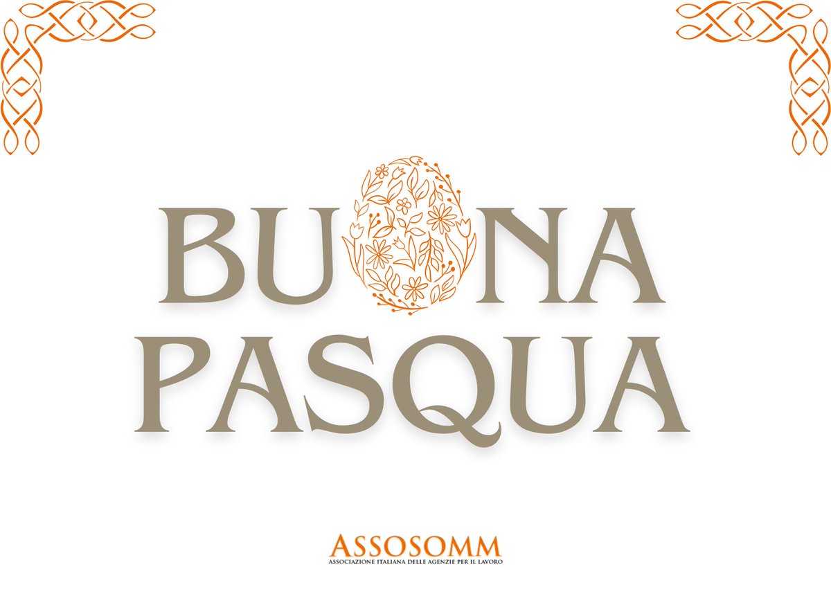 #Assosomm augura una #Pasqua serena a tutte le persone e le realtà con cui condivide ogni giorno impegno e responsabilità nel mondo del #lavoro.