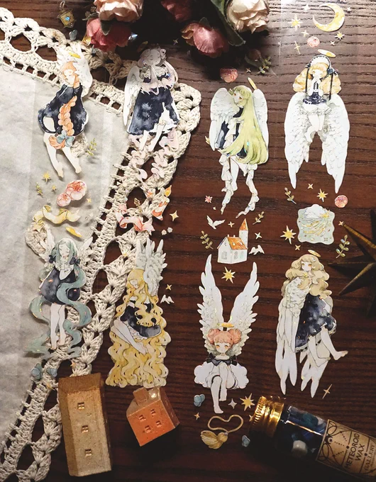 【通販のお知らせ】 本日20時より、ミニ個展 「窓際サンクチュアリ」 で好評だった中国の透明PET製マスキングテープ「星光天使」の委託通販を開始します! 1mカットと10mロールの2種展開です。すでに予約済みの方はログインの上ご購入ください委託先リンク↓ 