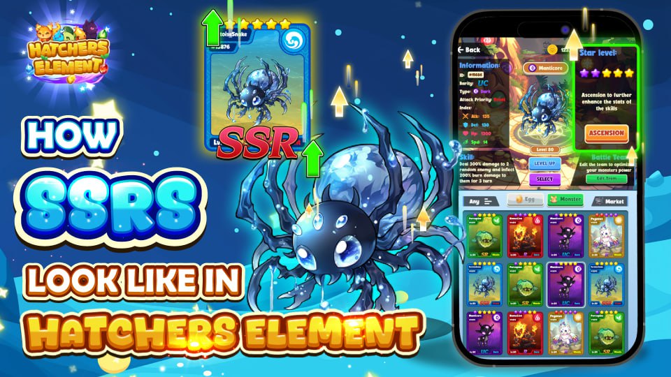 HatchersElement's tweet photo. 🆒 How SSRs Look Like In Hatchers Element? 🆒

🔋 In Hatchers Element, SSR Hatchers are the rarest, strongest, and most visually stunning creatures you can hatch! 🐈‍⬛

🖼 What makes SSR Hatchers special? 
✨ Majestic Appearance – These legendary creatures boast epic, detailed looks compared to common Hatchers!
💪 Superior Power – With stronger stats and abilities, SSR Hatchers dominate battles!
🛍 Ultimate Rarity – The hardest to find, but the most rewarding to own!

🔥 Not all Hatchers are created equal! Follow our X channel  (https://t.co/roXSVfdQ7T)& Telegram (https://t.co/QvkBHn2h7o) to update further information! 🖥