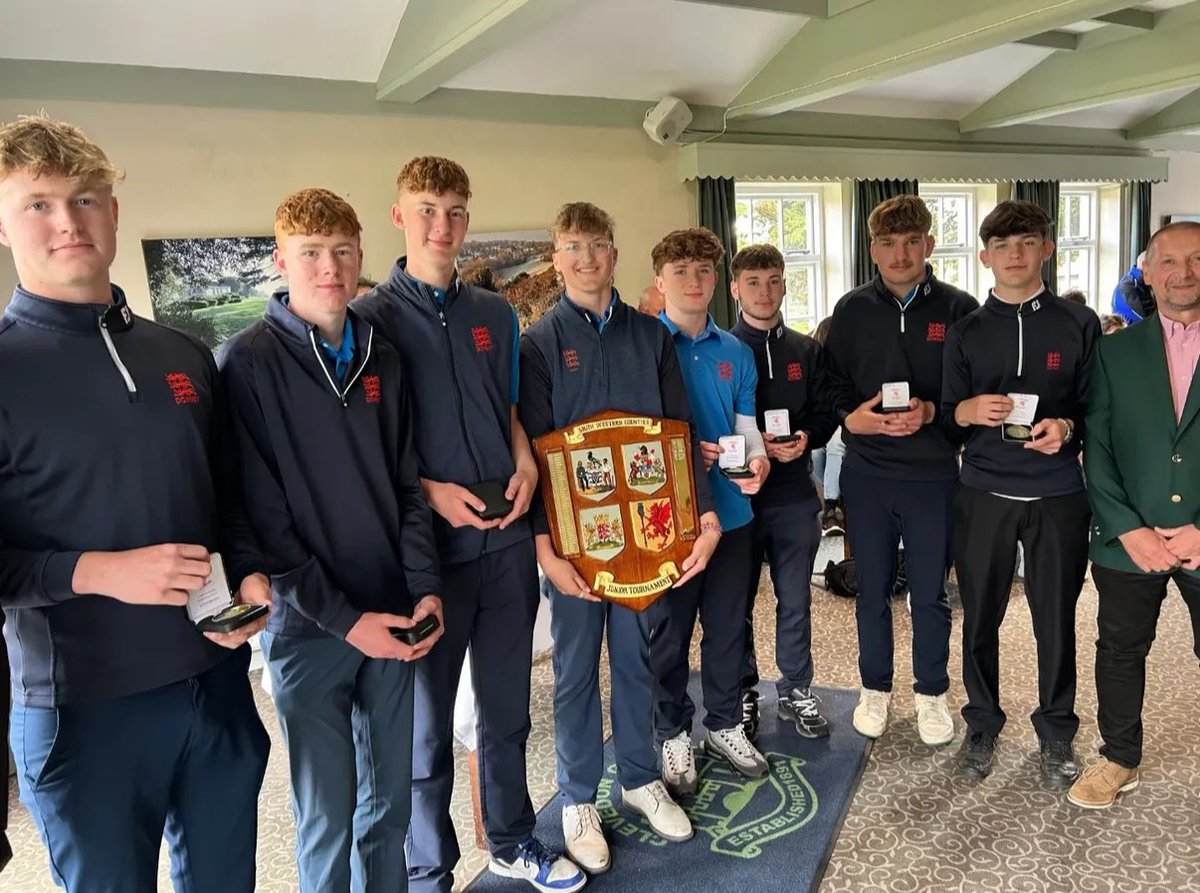Dorset Golf Union (@dcgu_golf) on Twitter photo Huge congratulations to our U18s for clinching the Team Matchplay title at the SW Four Counties Championship this week!
Also a congratulations to Devon for taking the Team Medal title!
Thanks to <a href="/CGCMembers/">Clevedon Golf Club</a> for your hospitality. 👏⛳️ Huge congratulations to our U18s for clinching the Team Matchplay title at the SW Four Counties Championship this week!
Also a congratulations to Devon for taking the Team Medal title!
Thanks to <a href="/CGCMembers/">Clevedon Golf Club</a> for your hospitality. 👏⛳️