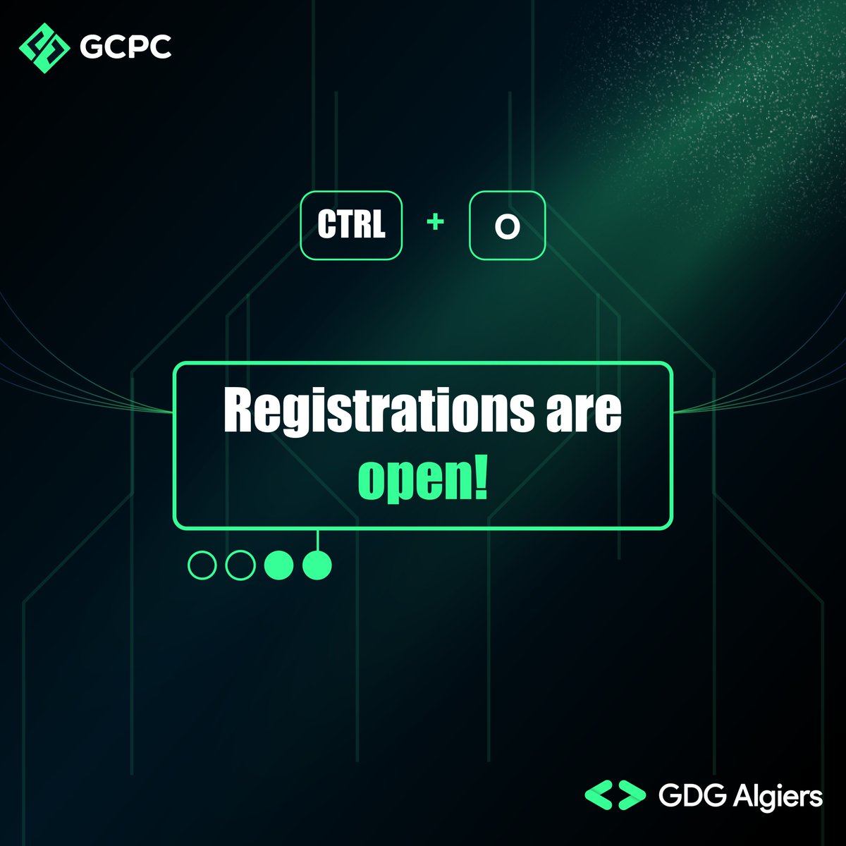 Exciting news! Registration for GCPC 2.0 is now open. Are you ready for the challenge?🚀 Show off your coding skills and compete with the best! 💻 Register now via the [tripetto.app/run/2JLBNHXNMB]!

#GDG #GDGAlgiers #GCPC #coding