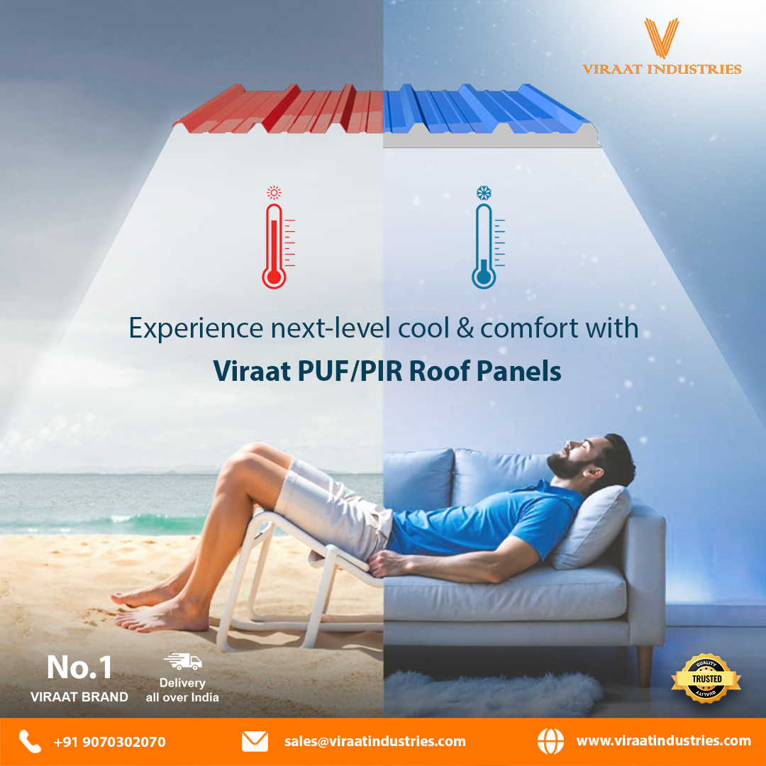 ViraatIndustri1's tweet image. Say goodbye to heat &amp;amp; hello to comfort!
Keeps interiors cool in summer &amp;amp; warm i
For more info
Call Us: +91 9070302070
sales@viraatindustries.com
viraatindustries.com
#PUFPanel #PIRPanel #RoofingSolutions #ViraatIndustries #ThermalInsulation #EnergyEfficient #RoofingPanels