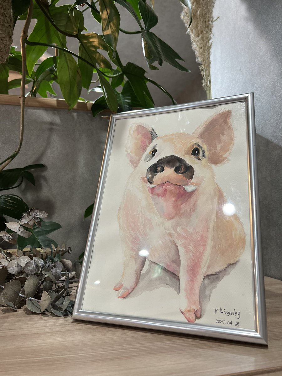 おもちのインスタのフォロワーさんが描いてくれた絵をプレゼントしてくれた🫶
すごいー！かわいすぎる！
おもちの良さ凝縮されてる！
ありがとう🫶💞💞
