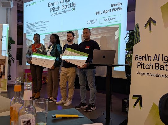 Out here pitching and winning!🎉

This was our first pitch in Berlin and we won! On to the next stage- the regionals and by God’s grace, to San Francisco!

Interesting update is, you can now try <a href="/BeevaAI/">Beeva AI</a> here: staging.beeva.ai

Look forward to your feedback☺️💛