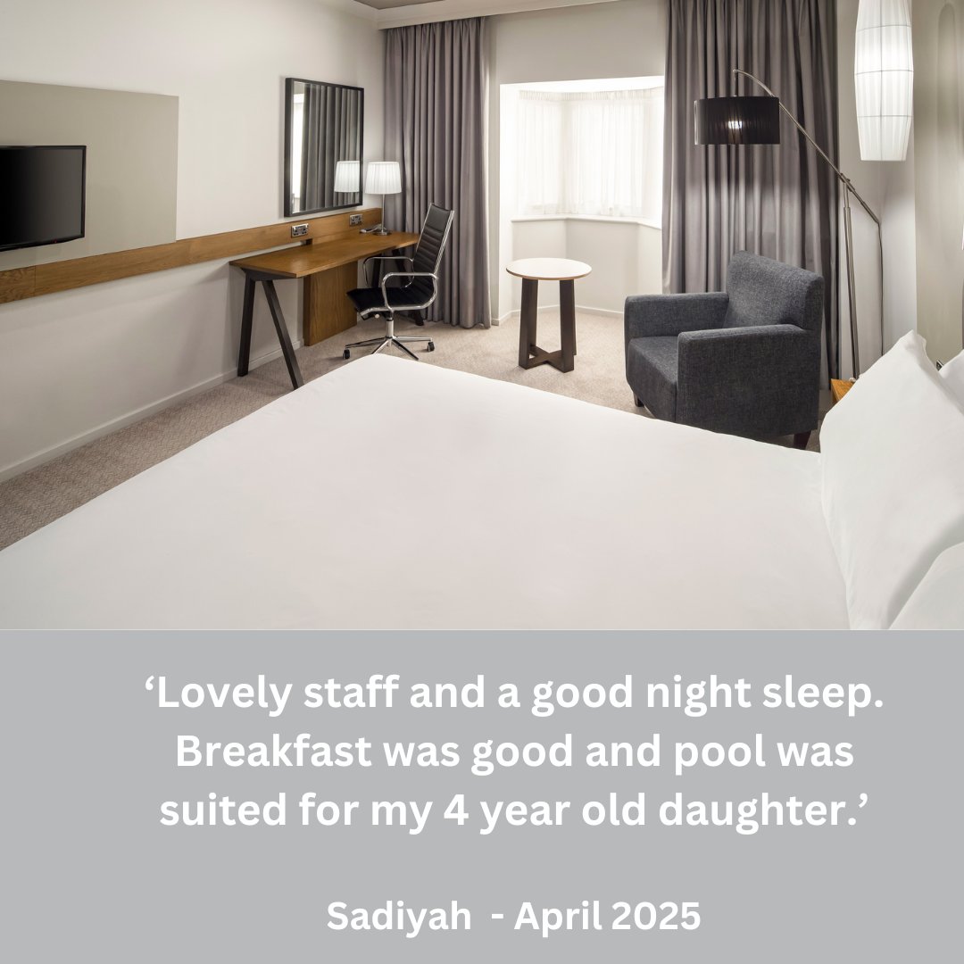 Fantastic to hear that Sadiyah and her daughter enjoyed their stay with us. Thank you for your lovely review!

Let us host your next stay- Find our more eu1.hubs.ly/H0jpgkn0

#Easterstay #Stays #Guestreview #CrownePlazaSolihull #CPSolihull #VisitSolihull #Solihull #Staycation