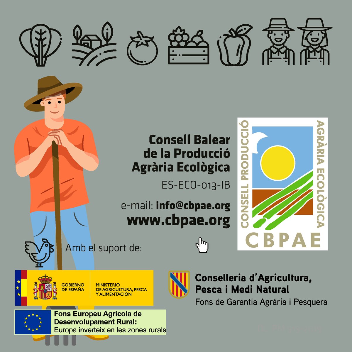 Fa uns anys reivindicar el producte local ja va ser una gran aposta per la producció local, però l'evolució d'aquest enfocament desemboca necessàriament en l'opció ecològica certificada, per això: Tria Eco!
#AlimentsEcoBalears #producteLocalEco #EcoKM0 #CBPAE