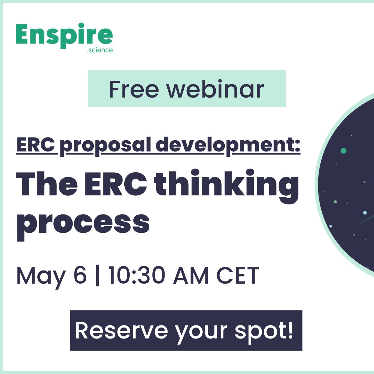 Thinking of applying for an ERC grant? 🧠
Join our free webinar on May 6 at 10:30 CET to learn how to craft a standout ERC proposal, from mindset to strategy.
Register now: buff.ly/jKuIvWX
#ERC2026 #ResearchFunding #GrantWriting