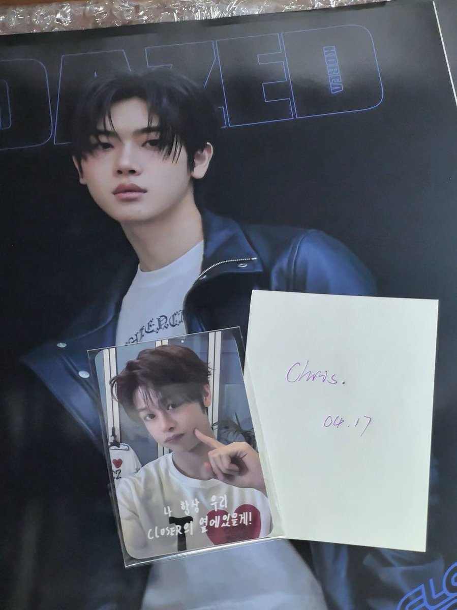 cyecorner's tweet photo. 📬 : #chrisproofs 

[ XYC - 1 ]

   — the batch which include yeojun magazine and jingxiang dazed pc are already secured in xianyu , thank u for trusting ! 🫶 https://t.co/lR9I2VKfEE