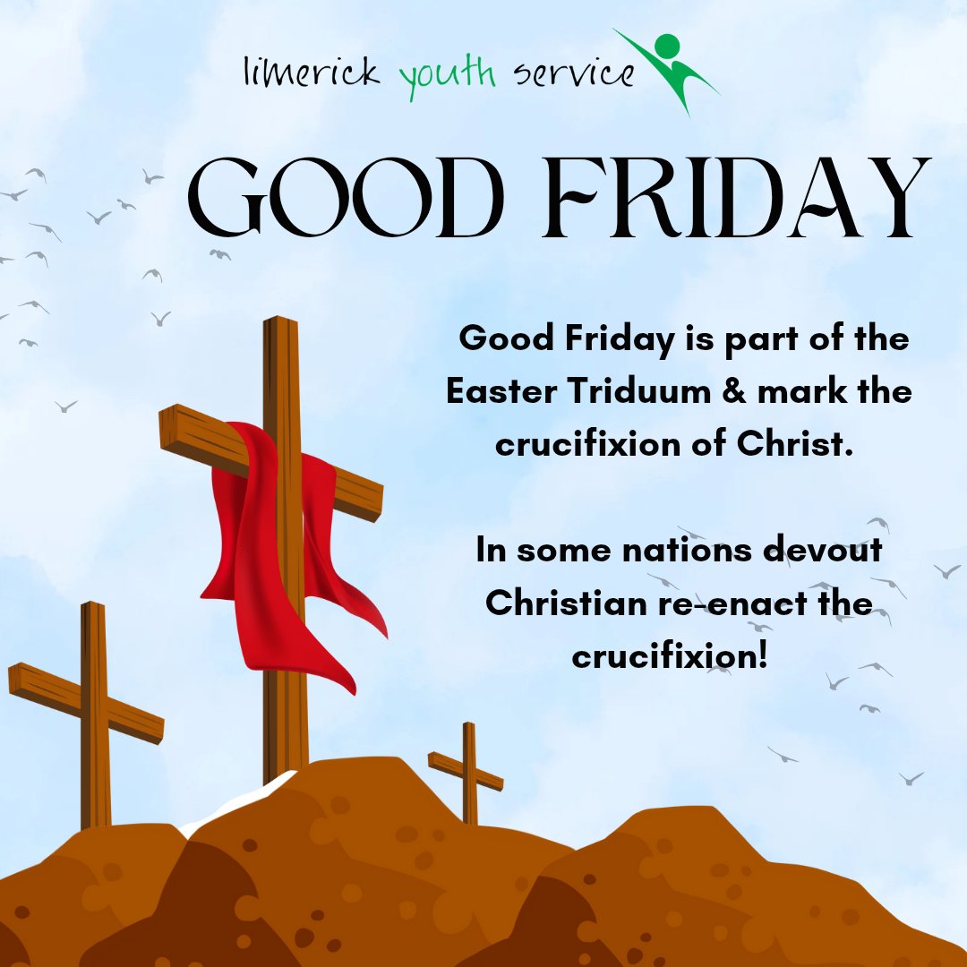 One of the most important days in Christianity, #GoodFriday marks the crucifixion of Christ. 

In some nations, devout Christian re-enact the crucifixion.

#lys <a href="/ywirl/">Youth Work Ireland</a> <a href="/iacto5/">IACTO</a>