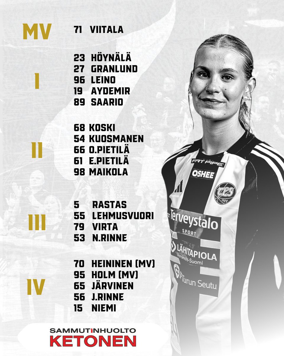 Tällä kokoonpanolla tasoittamaan finaalisarjaa 🔥

2. Finaali | Classic - TPS
🏟️ Bläk Boks, Ideapark Lempäälä 
🗓️ pe 18.4. klo 14.00
🎥 ruutu+

#tpssalibandy #salibandy #fliiga #playoffs