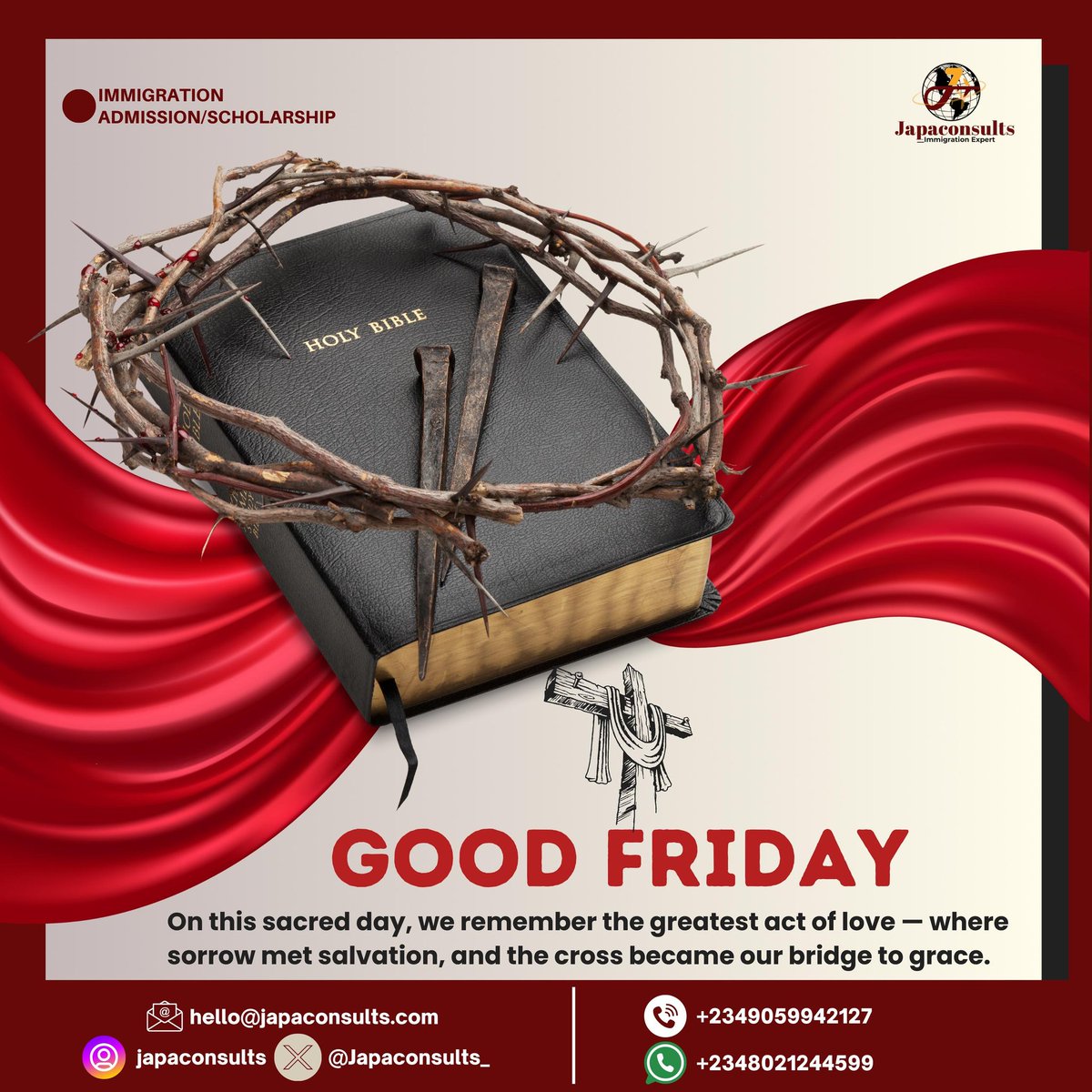 May the blessings of the cross ✝️ be upon you and your loved ones this Good Friday ...