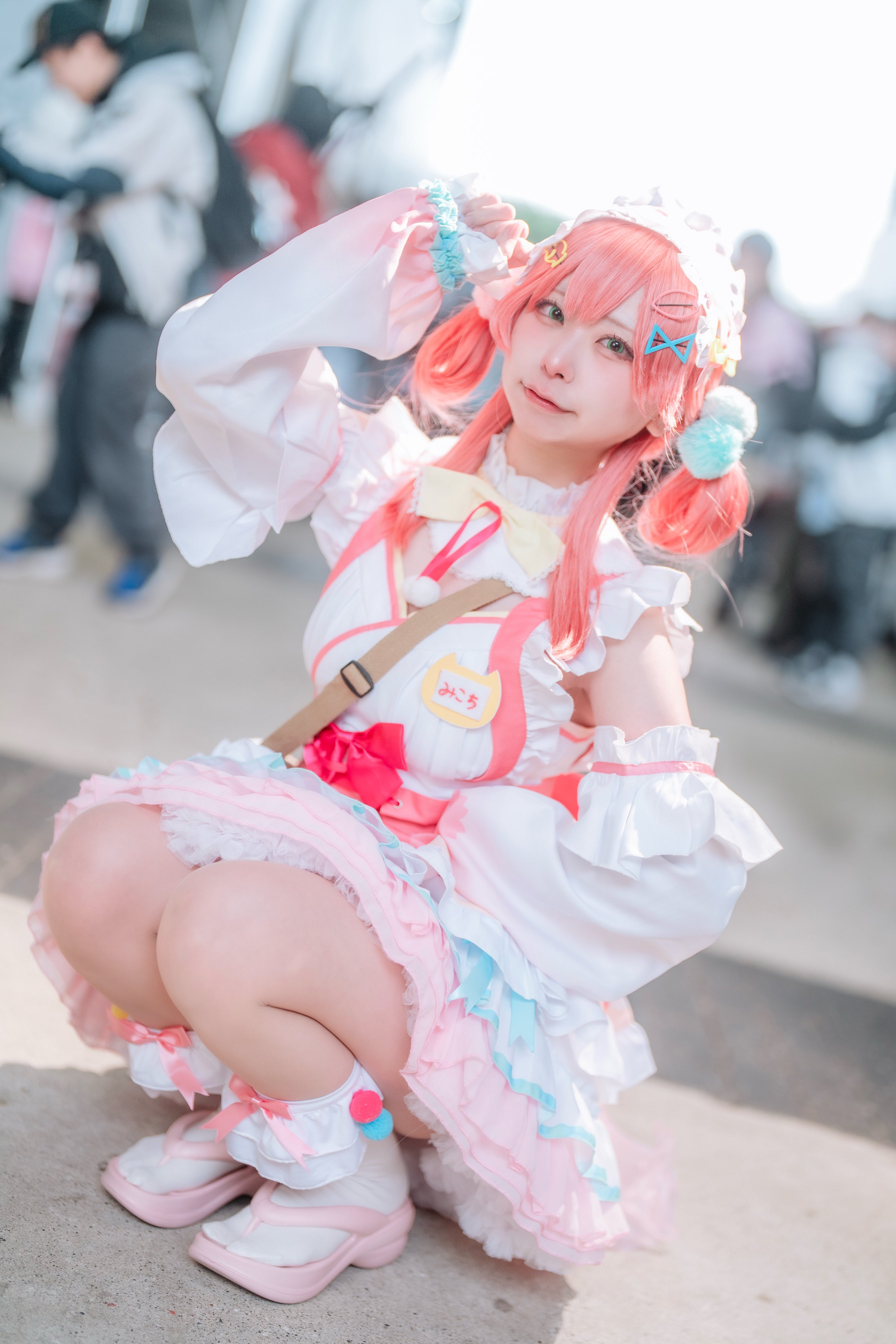 Amazon.co.jp: [楽コス] 桜みこ コスプレ 衣装 ウィッグ付き