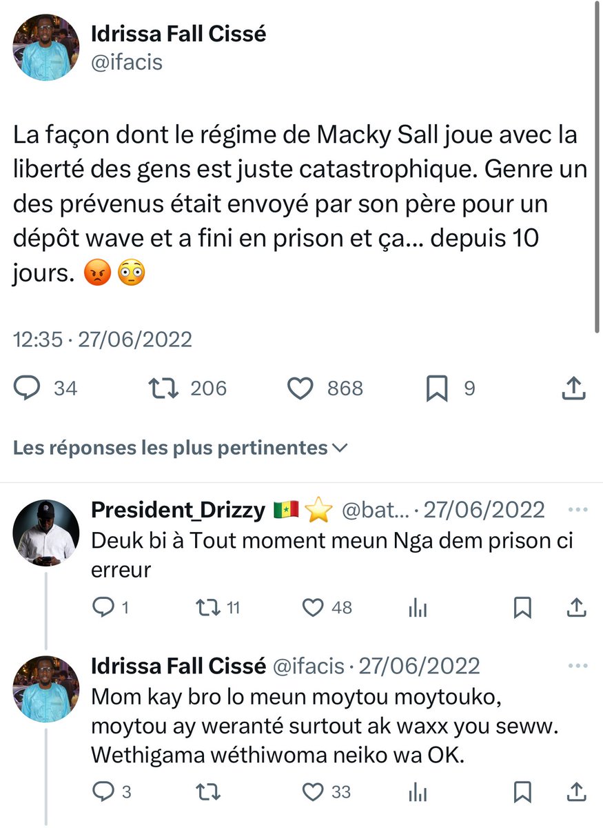 ifacis's tweet image. S’il y’a un secteur qui doit être profondément réformé c’est le secteur de la justice… Hier comme aujourd’hui les gens sortent en prison et deviennent plus virulents. Touchez les comptes et les poches !