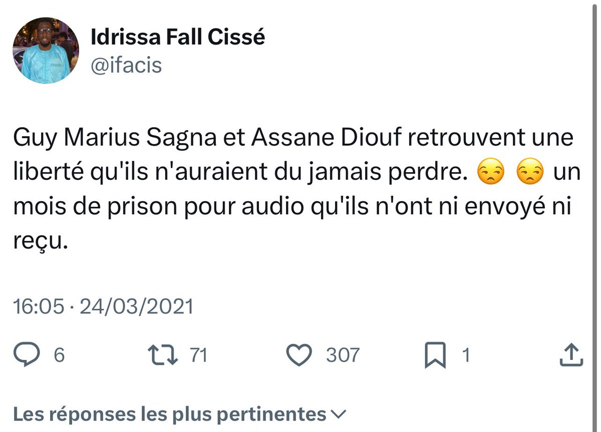 ifacis's tweet image. S’il y’a un secteur qui doit être profondément réformé c’est le secteur de la justice… Hier comme aujourd’hui les gens sortent en prison et deviennent plus virulents. Touchez les comptes et les poches !