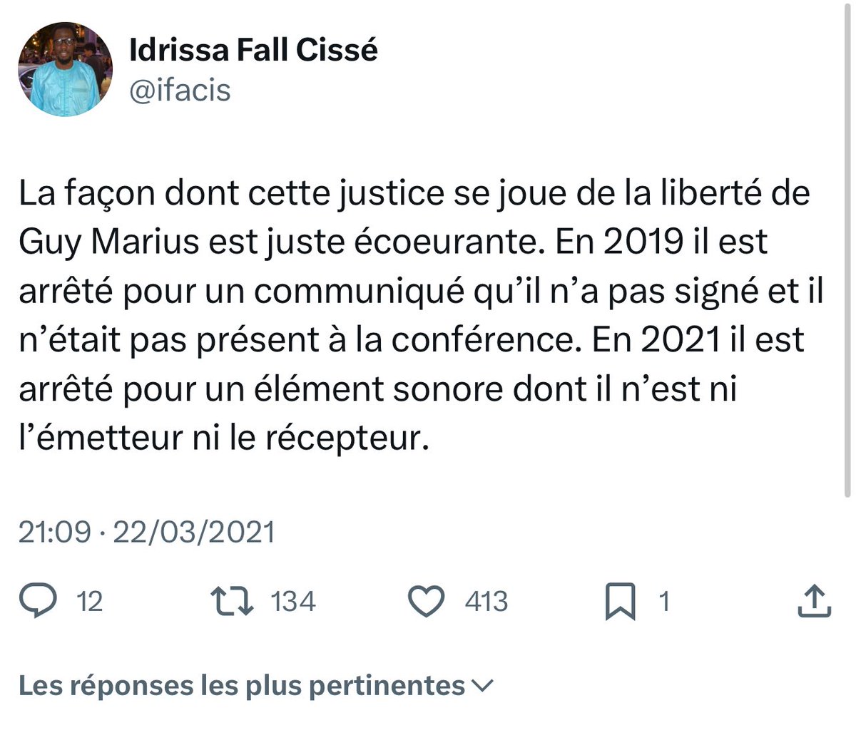 ifacis's tweet image. S’il y’a un secteur qui doit être profondément réformé c’est le secteur de la justice… Hier comme aujourd’hui les gens sortent en prison et deviennent plus virulents. Touchez les comptes et les poches !