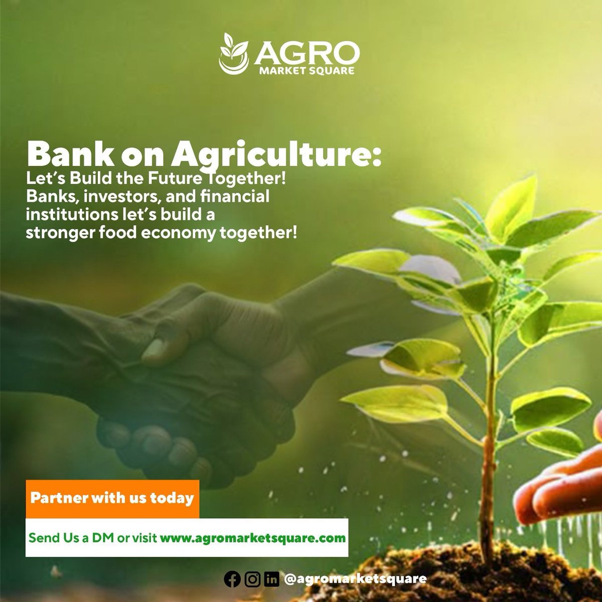 agromarketsquar's tweet image. Agriculture isn’t just about food, it’s about economic growth, job creation, and sustainable development!

At Agro Market Square, we’re creating a tech-driven, transparent, and efficient marketplace that connects farmers with buyers seamlessly.

Partner with us today!