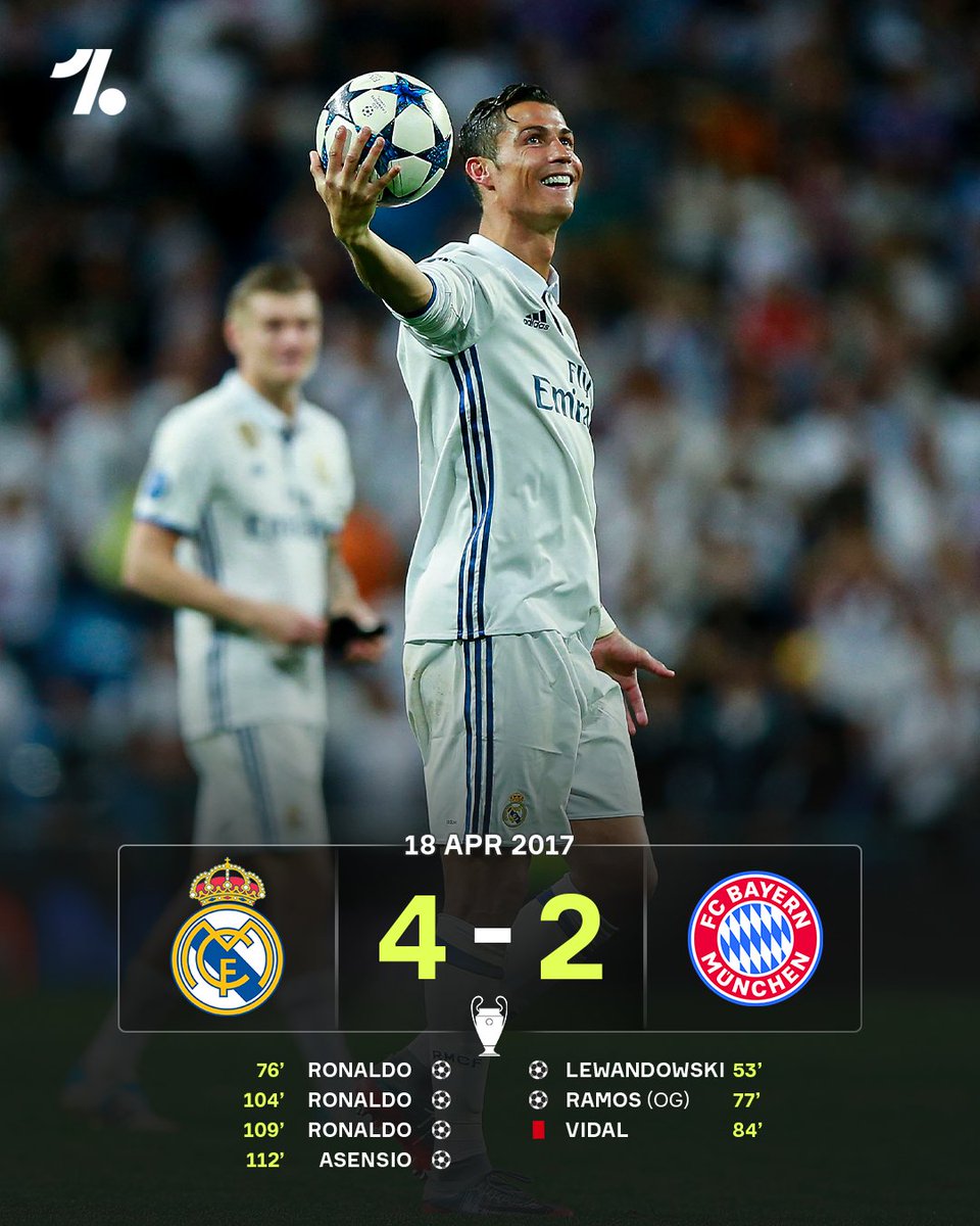 OneFootball's tweet image. It's been seven years since Cristiano Ronaldo hit 100 Champions League goals in typical fashion ๐ฉโฝ๏ธ