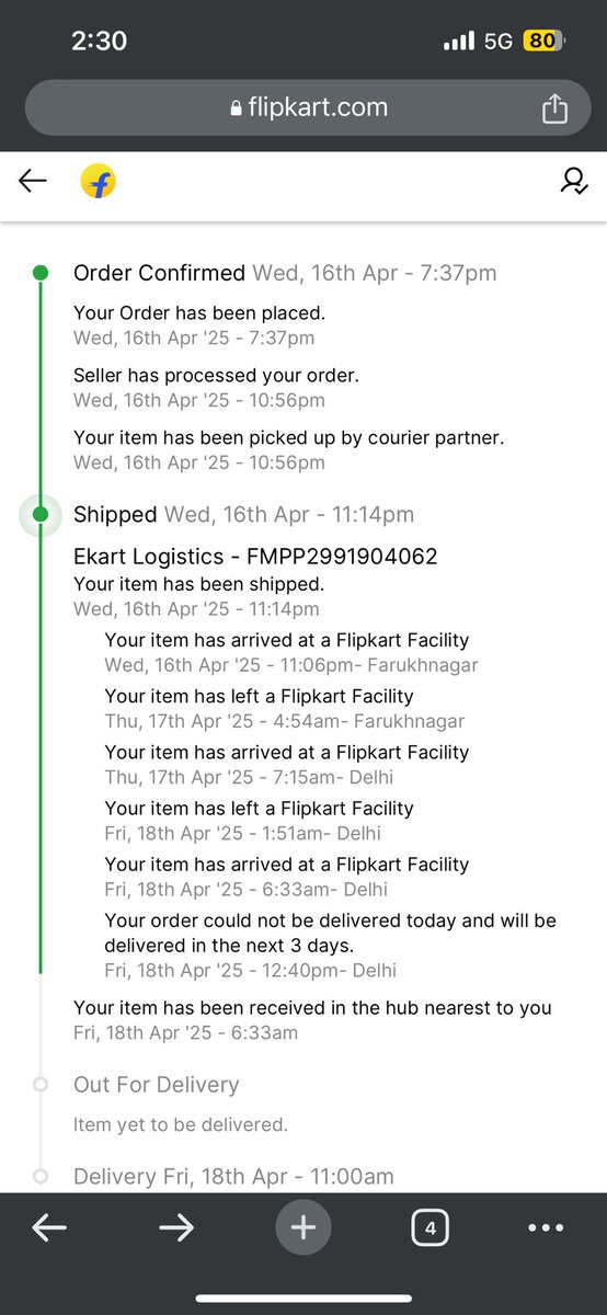SuMITRa50450219's tweet photo. @_Kalyan_K Again my order got delayed frm last 3 consecutive products if ths is so let me knw i’ll not purchase anything frm flipkart I mostly used online payment &amp; experience says u intentionaly delayed online payment order jst to use cst amount on other things @flipkartsupport https://t.co/f2FFRBH57T