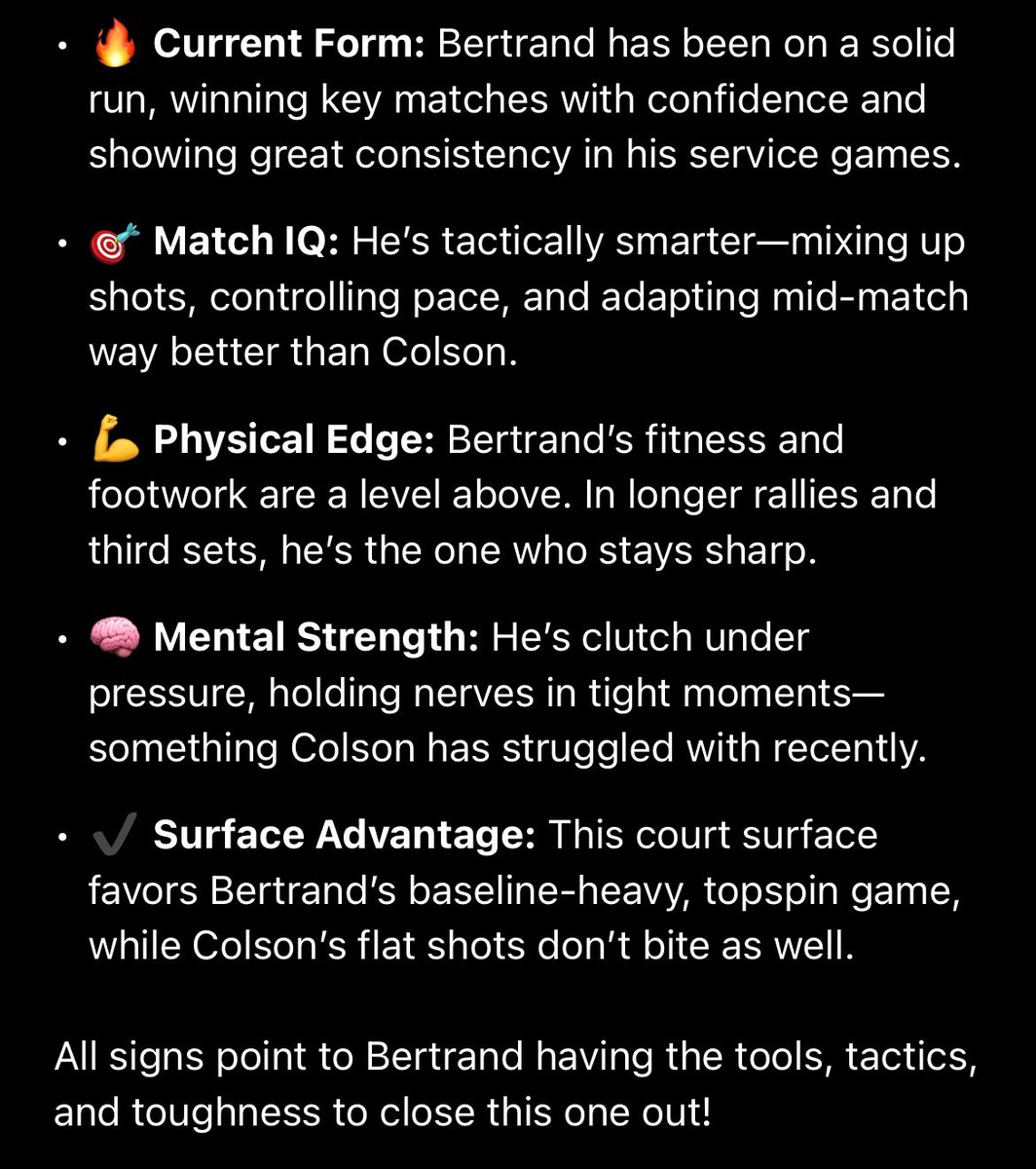 HypedBet's tweet photo. 🎾 Tennis Pick of the Day – Hyped Bets Style!
Colson T. vs Bertrand R.
🎯 Pick: Bertrand R. to WIN ✅

#TennisTips #DailyPicks #HypedBets #TennisBetting #Bertrand #SportsPicks #ATP #TennisPrediction #SmartBetting #TennisWin #ColsonVsBertrand #BettingCommunity https://t.co/OiVQWgCmOu