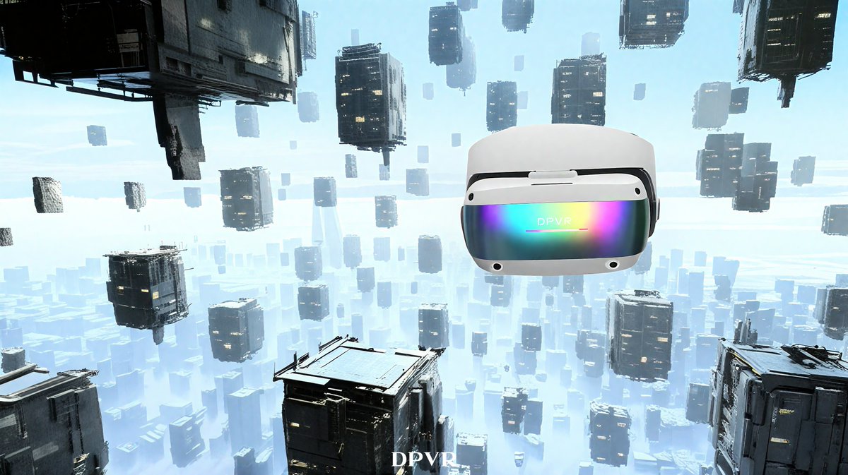 DPVR_Global's tweet photo. Shatter reality and plunge into a cyberpunk cityscape. Feel the thrum of towering megalopolises, where neon arteries pulse and shadows whisper secrets. This is the future, redefined. #CyberpunkVR #NeonRealms #VRExperience #DPVRE4 https://t.co/Gy807XpksF