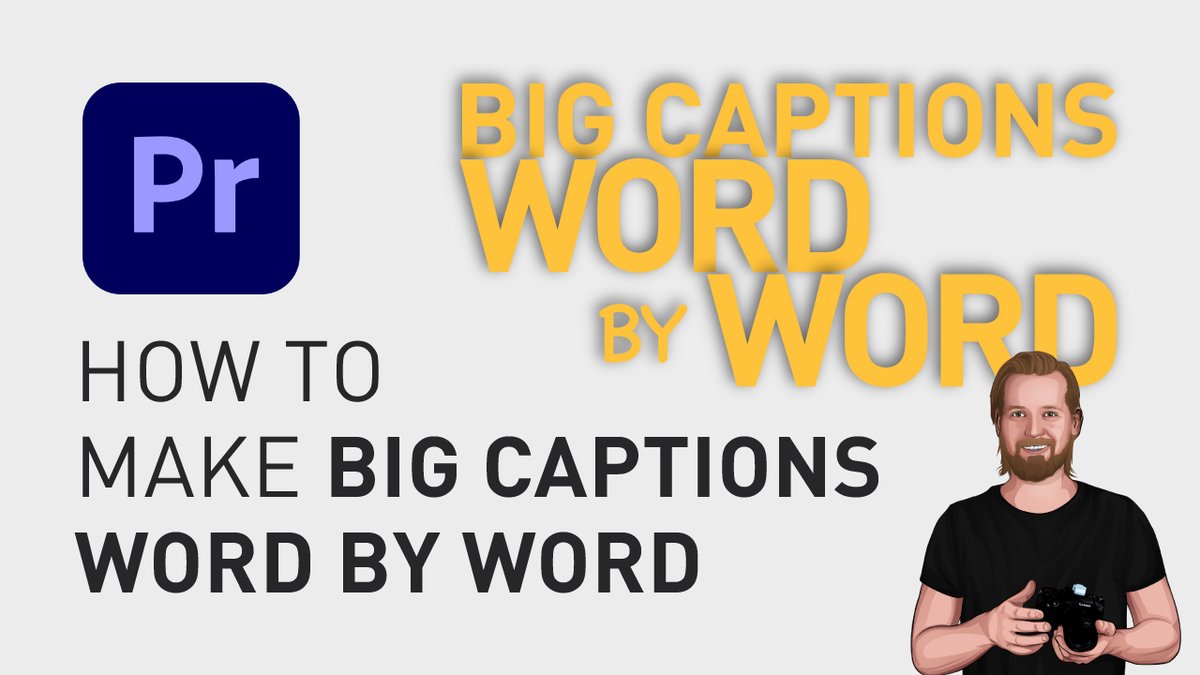 davidlindgren89's tweet image. ⏱ 64-sec tutorial:
How to make big captions word by word
💻 Watch the tutorial here:
youtube.com/watch?v=YWz4Un…
#PremiereProTips #EditInPremierePro #PremiereProEditor #AdobePremiere #AdobePremierePro