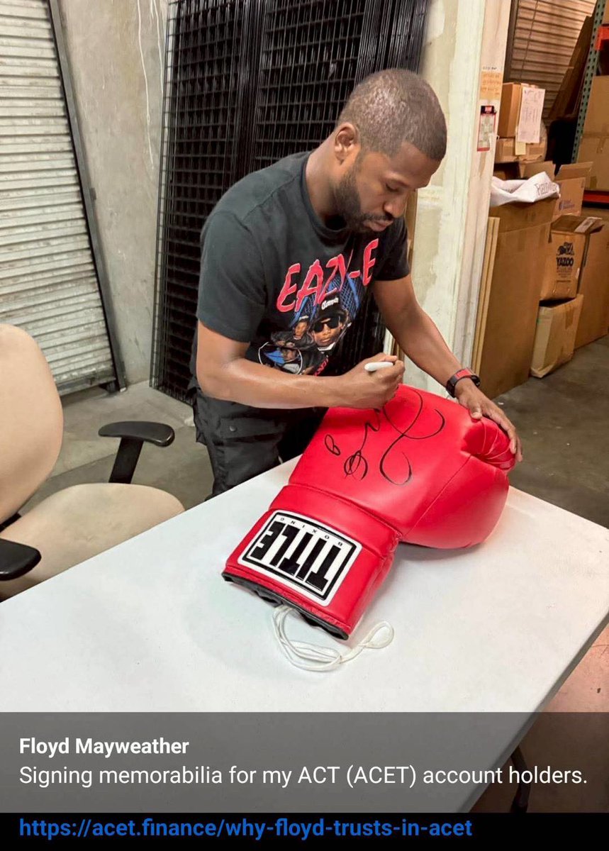 suwimon_z's tweet image. 🥇>>Floyd’s all in. 🔥🔥
ACT is not a trend — it’s a takeover.
He signs ✍️ He believes ⚡ He holds
#ACTisThePeople #iHoldACT #ACTWarriors #inACETweTrust
$ACT is just getting started.
acet.finance/why-floyd-trus…