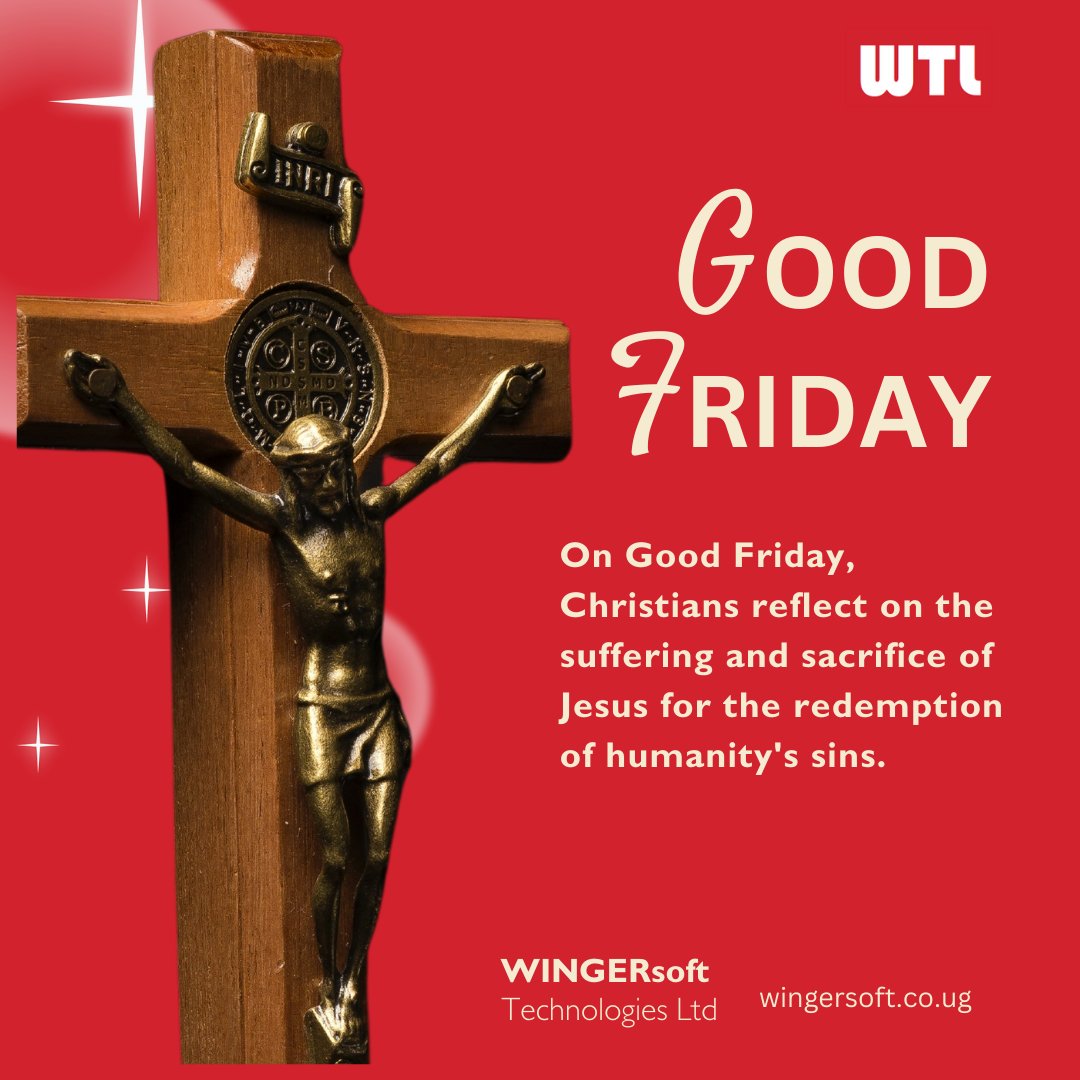 WINGERsoft's tweet photo. On this Good Friday, we take a moment to reflect on the power of love, sacrifice, and grace.
May your heart be filled with peace and reflection.
With blessings from the WINGERsoft Family. #GoodFriday
 #WINGERsoftFamily
 #LoveAndSacrifice
 #PeaceAndGrace https://t.co/WOBbb259qe