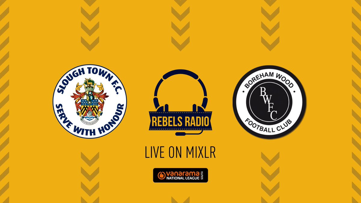 Boreham Wood make their first competitive visit to Slough since 2011, when the Rebels knocked the visitors out of the FA Cup 2nd Qualifying Round thanks to goals from Stuart Swift, Charlie Mpi and Sean Sonner. 

Live commentary from 2:55 pm. 

rebelsradio.mixlr.com/events/4169805

#OneSlough