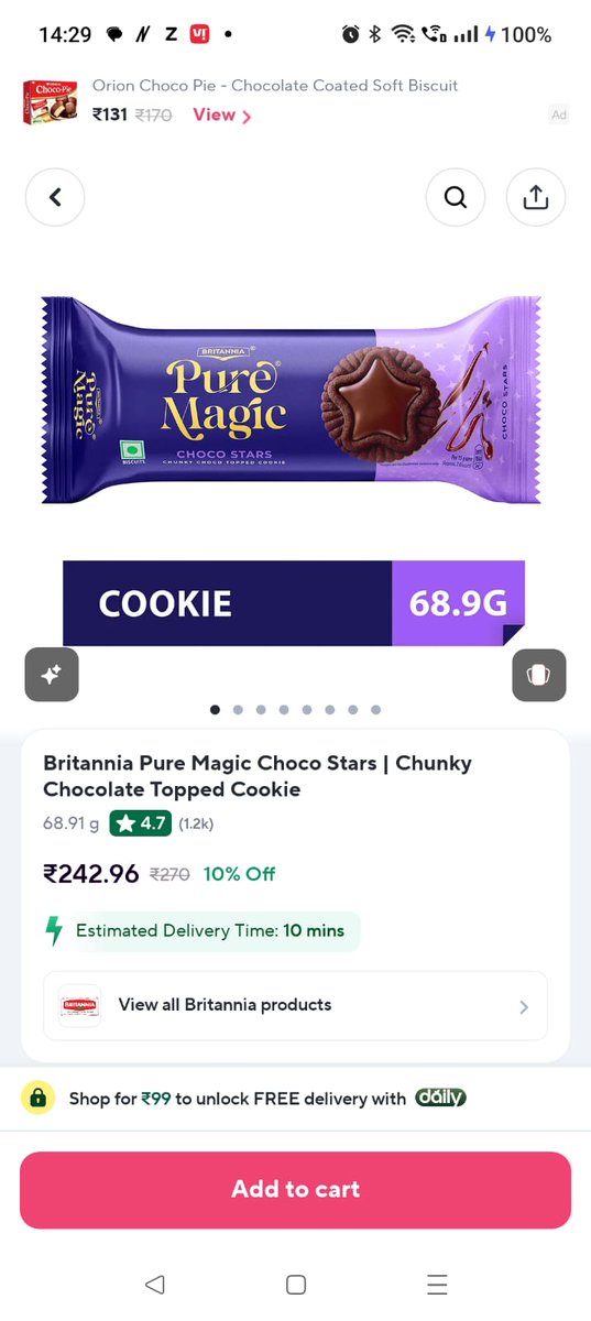 inderkaul's tweet photo. @ZeptoNow @zeptocares charged me Rs 242 for Rs 30 buscuits. 😨
I was thinking of buying their IPO. But when a ecommerce giant price convenience at a premium,  trust is already broken. https://t.co/Djcb0wpXrA