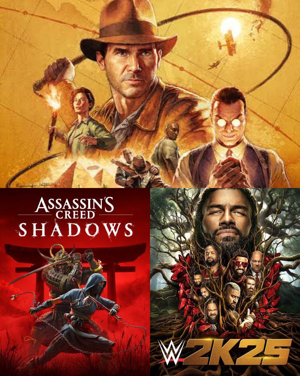 Bu tweeti RT yapan 3 kişiye yeni çıkan video oyunlarından göndereceğim.

🧨Indiana Jones the Great circle (PS5,Xbox Series,PC)

🥊WWE 2K25 the Bloodline Edition (PS5,PS4,Xbox,PC)

👹AC Shadows (PS5,PC,Xbox)

Platformunu yazmayı unutma! Kazanan takipçimi 25’inde açıklayacağım.