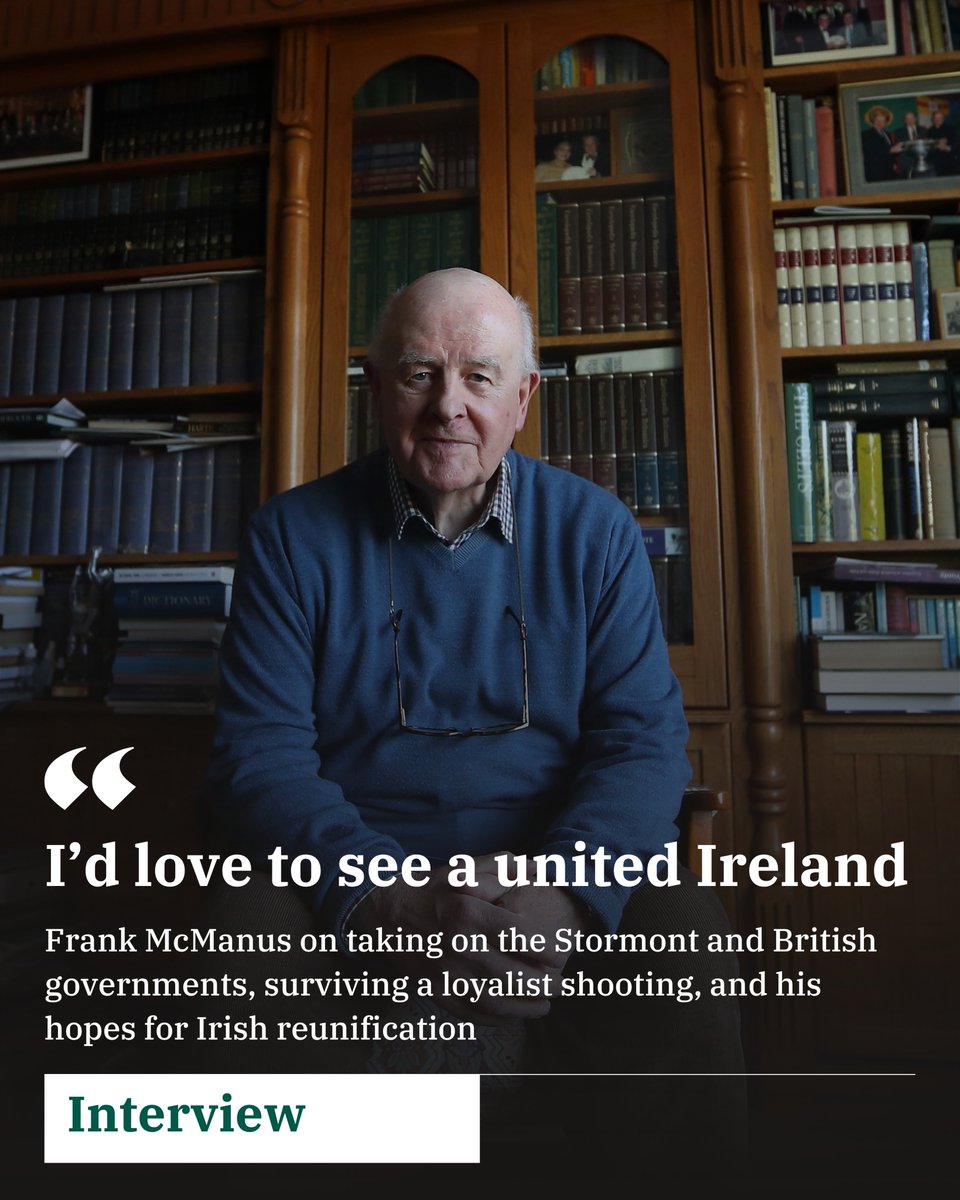 Approaching his 83rd birthday, the former Fermanagh and South Tyrone MP Frank McManus jokes that he’s now in the “departure lounge”.

But age hasn’t dimmed his desire to witness two major life ambitions before he passes through.

One is to see his beloved Kinawley win the