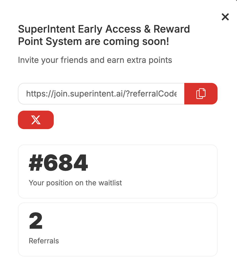 helio_chou's tweet photo. @SuperIntent_AI Use my referral link to earn up 6x points 🔥
https://t.co/mOTcIZPGja https://t.co/Est2xj1f4f