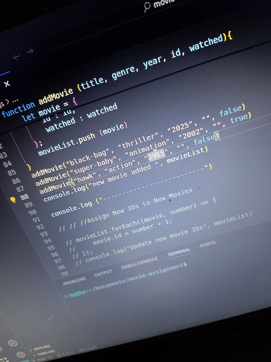 LoisSamuel33955's tweet image. #100dayscodechallenge @blockfuselabs  creating movie list with JavaScript 
Day23