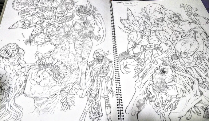 描いてって言われて描いた創作クリーチャー
右下のが個人的に好み…🫠 