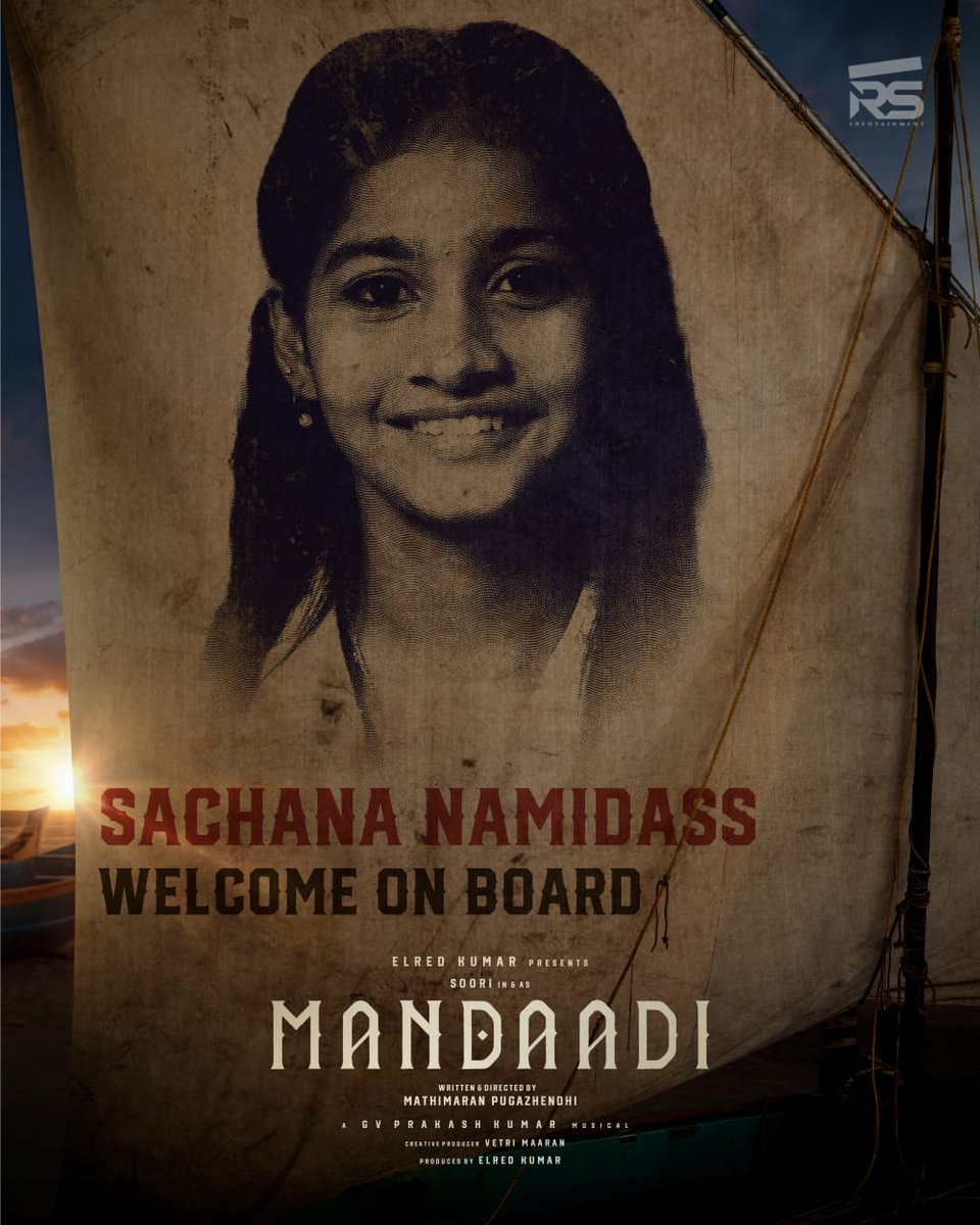 KollywoodCinima's tweet image. Team #Mandaadi 🌊🔥 warmly welcomes one of the greatest performer, #AchyuthKumar, and the young sensation @sachananamidass on board ❤‍🔥

#Mandaadi #MandaadiTitleLook 

@sooriofficial @elredkumar @rsinfotainment #VetriMaaran @MathiMaaran @gvprakash