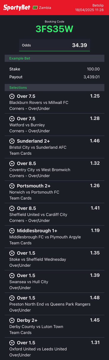 36 odds English Championship 

3FS35W

🫱🏽‍🫲🏾