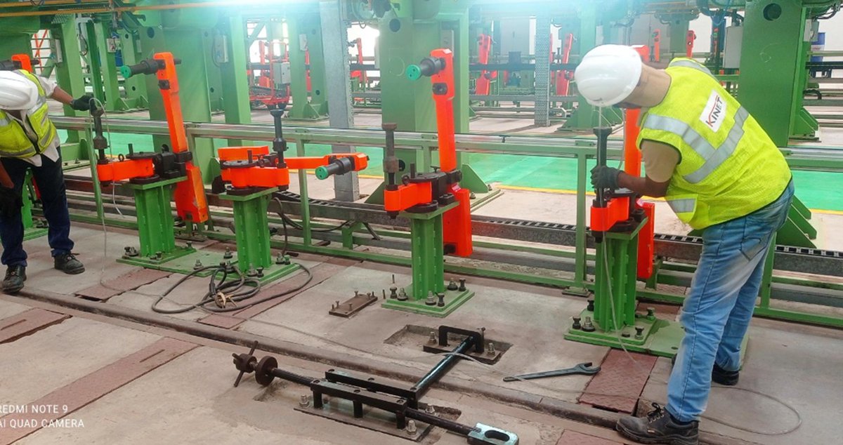 officialKinet's tweet photo. Work in full swing at #MRCF, #Latur! 🚆
Here's a glimpse of our upgraded body assembly fixture—custom-built for the #VandeBharat Sleeper project.
Precision. Consistency. All in-house.
@RailMinIndia #Kinet #Production #Engineering #Railways https://t.co/Eg2utYO3Om