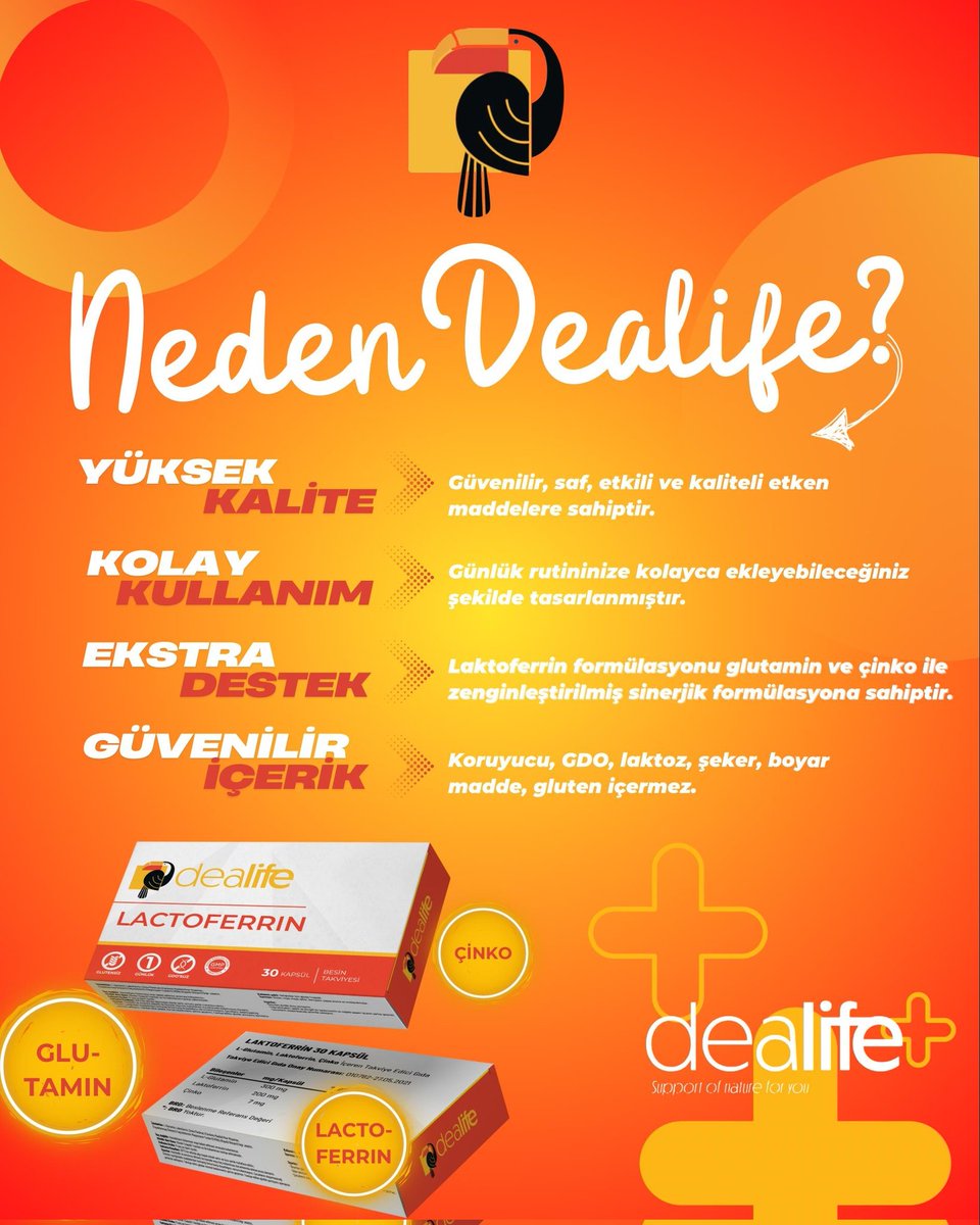 Neden Lactoferrin?
Hücre Koruma:** Serbest radikallerle savaşır, hücrelerimizi yeniler. Bağışıklık Destek: Vücudumuzun savunma mekanizmalarını güçlendirir.Cilt Sağlığı:Parlak ve sağlıklı bir cilt için harika bir destek!Bu mucizevi bileşeni  rutininize ekleyin🌟💚