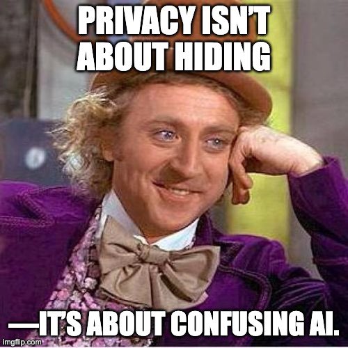 ๏ผฎ โฒ ๏ผด ๏ผณ ๐โ๏ธ (@0xnats) on Twitter photo Do you know the best way to keep AI away from tracking you is to avoid repetition & simmetry? ๐ <a href="/web3privacy/">Web3Privacy Now</a> #Memathon #Memethon Do you know the best way to keep AI away from tracking you is to avoid repetition & simmetry? ๐ <a href="/web3privacy/">Web3Privacy Now</a> #Memathon #Memethon