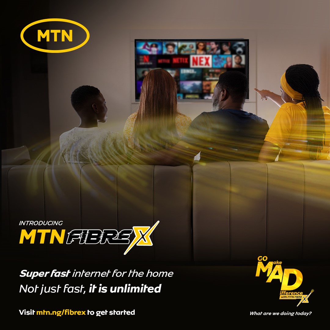 MTNNG's tweet photo. It’s new. It’s Xceptional. It’s MTN FibreX!
Say goodbye to buffering and hello to fast, unlimited internet at home.

Visit the link below to get started.

#MTNFibreX