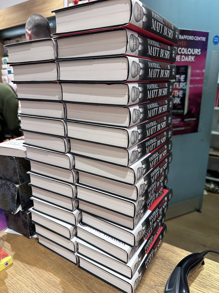 Thank you <a href="/wstrafford/">Waterstones Trafford Centre</a> for your incredible support of Football, Taught By Matt Busby.

Was asked to go and sign a couple of books. Didn’t expect to see this!

All signed now and available in store.