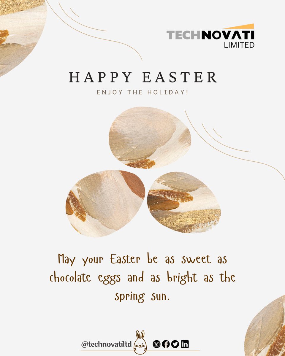 technovatiltd's tweet photo. Wishing you a Happy Good Friday.
Enjoy the Holiday!

#Easter 
#technovati https://t.co/mJPpnWcnnV
