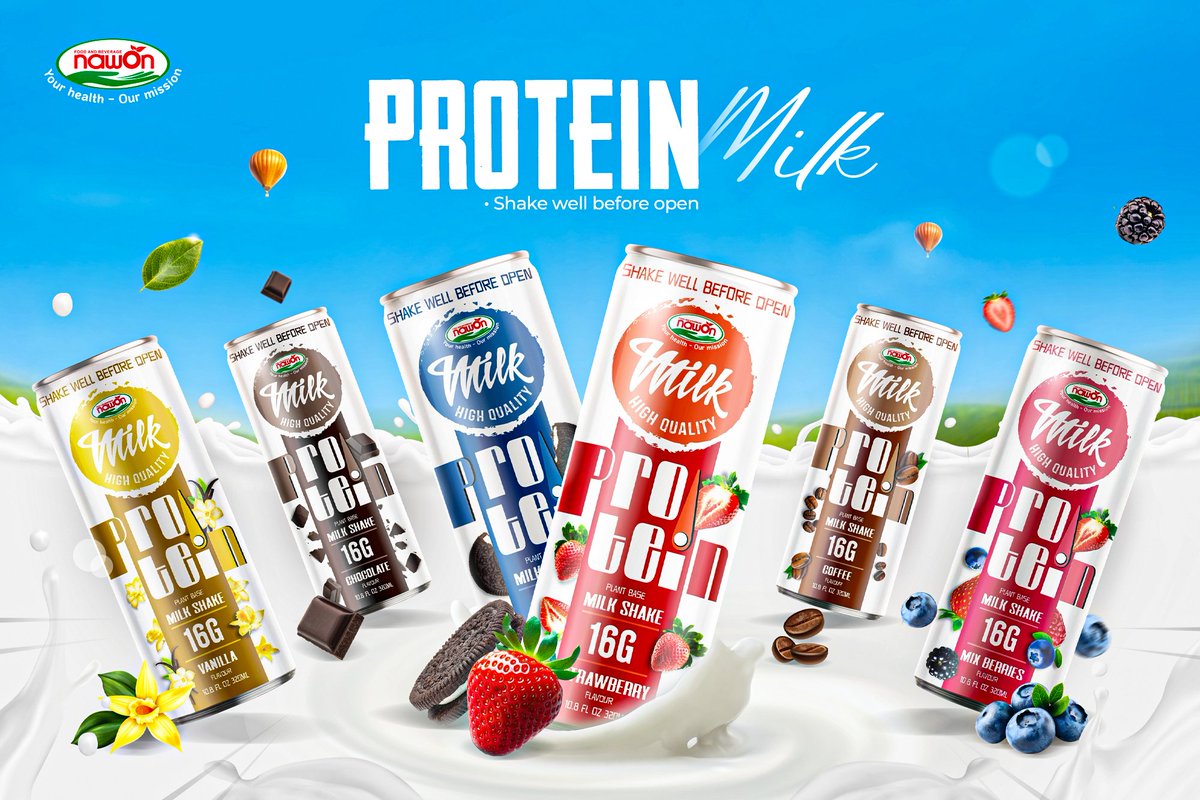 nawonbev's tweet photo. 🌿 NAWON Plant Protein Shake – Delicious, healthy, and convenient! 

Each can contains 16g of plant protein, helping you recharge quickly and supporting healthy muscles every day.✨
#Nawon #foodandbeverage #vietnam #anuga2025 #anugaselect #china https://t.co/Fvo5MPVOfX