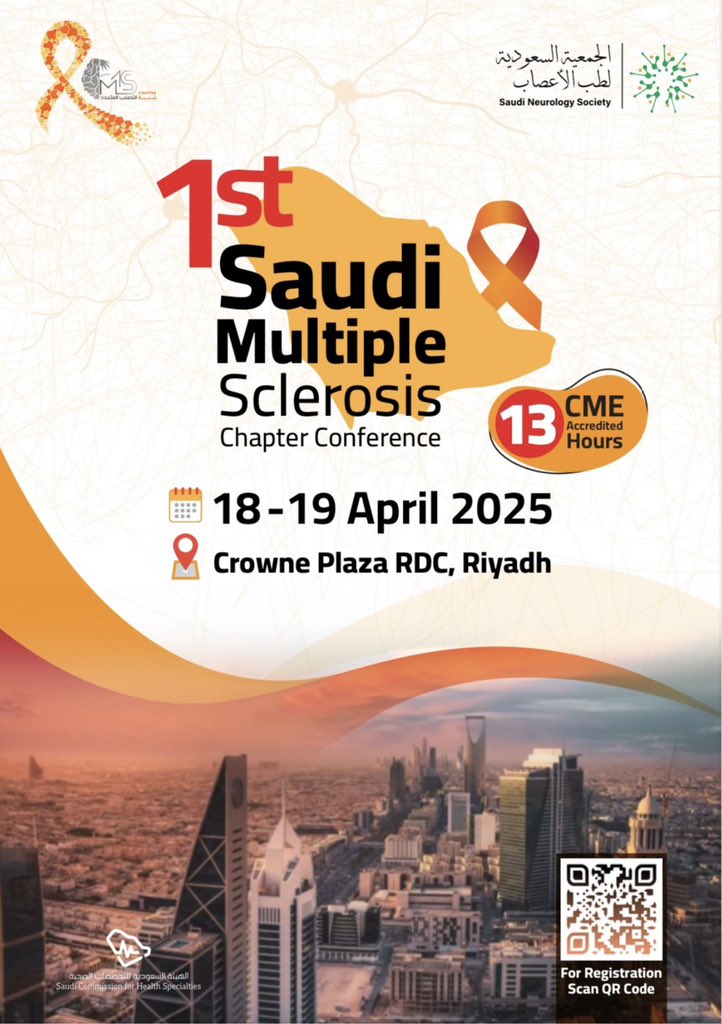 انطلقت اليوم فعاليات المؤتمر السعودي الأول للتصلب المتعدد بالرياض، بتنظيم شعبة التصلب العصبي المتعدد.
تفخر #جمعية_ساعد بمشاركتها بجناح تعريفي وتمثيل صوت المرضى.
ندعوكم للحضور والمشاركة في البرنامج العلمي والورش التوعوية.
#المؤتمر_السعودي_للتصلب
#التصلب_العصبي_المتعدد