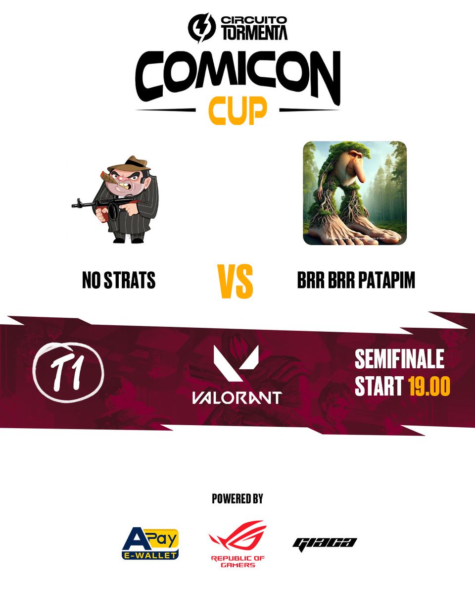 King Esport (@king___esport) on Twitter photo ๐ Comicon Cup - Circuito Tormenta T1
Semifinale - VALORANT
No strats
<a href="/assu_val/">Assu</a>
<a href="/VirtualVll/">Virtual.</a>
@bb1ko_
<a href="/sarky04/">Sarky</a>
<a href="/vlrSnow/">snow</a>
Brr Brrr patapim
<a href="/FrancyBald_FPS/">FrancyBald</a>
<a href="/Garage46Tv/">rA Garage46</a>
<a href="/NvkirVal/">Nakir</a>
<a href="/Perkettiz/">Perc</a>
<a href="/_Zeio_/">Zio Klay</a>
<a href="/itVALORANT/">VALORANT - Italia</a> #CircuitoTormenta ๐ Comicon Cup - Circuito Tormenta T1
Semifinale - VALORANT
No strats
<a href="/assu_val/">Assu</a>
<a href="/VirtualVll/">Virtual.</a>
@bb1ko_
<a href="/sarky04/">Sarky</a>
<a href="/vlrSnow/">snow</a>
Brr Brrr patapim
<a href="/FrancyBald_FPS/">FrancyBald</a>
<a href="/Garage46Tv/">rA Garage46</a>
<a href="/NvkirVal/">Nakir</a>
<a href="/Perkettiz/">Perc</a>
<a href="/_Zeio_/">Zio Klay</a>
<a href="/itVALORANT/">VALORANT - Italia</a> #CircuitoTormenta