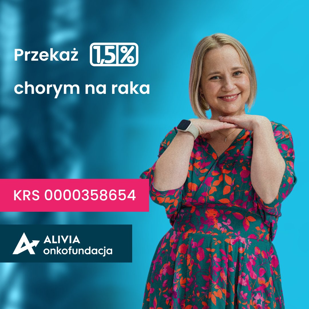 ‼ Jeszcze tylko przez 13 dni możesz złożyć rozliczenie podatkowe! Czy wiesz już, komu przekażesz 1,5%? Rozważ wsparcie naszej Onkofundacji Alivia! 👉 Wpisz w swoją deklarację KRS 0000358654 lub wejdź na bit.ly/_procent ✅ Dzięki Twojej pomocy będziemy mogli dalej działać