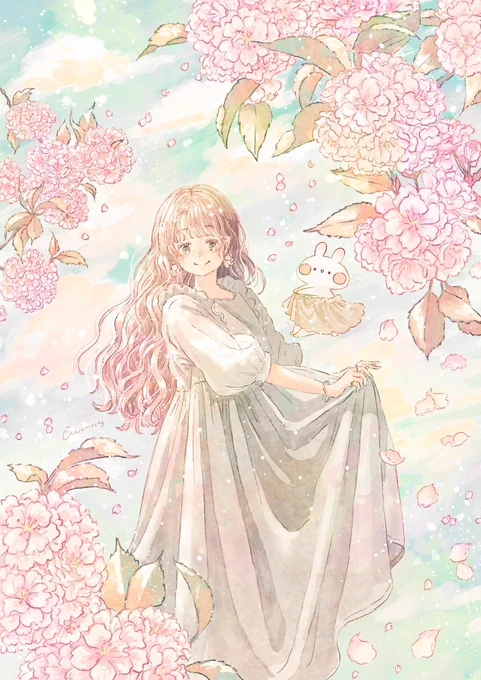 今週も1週間おつかれさまでした.*ㅤㅤㅤソメイヨシノが過ぎて、牡丹桜が見頃の季節になりました 