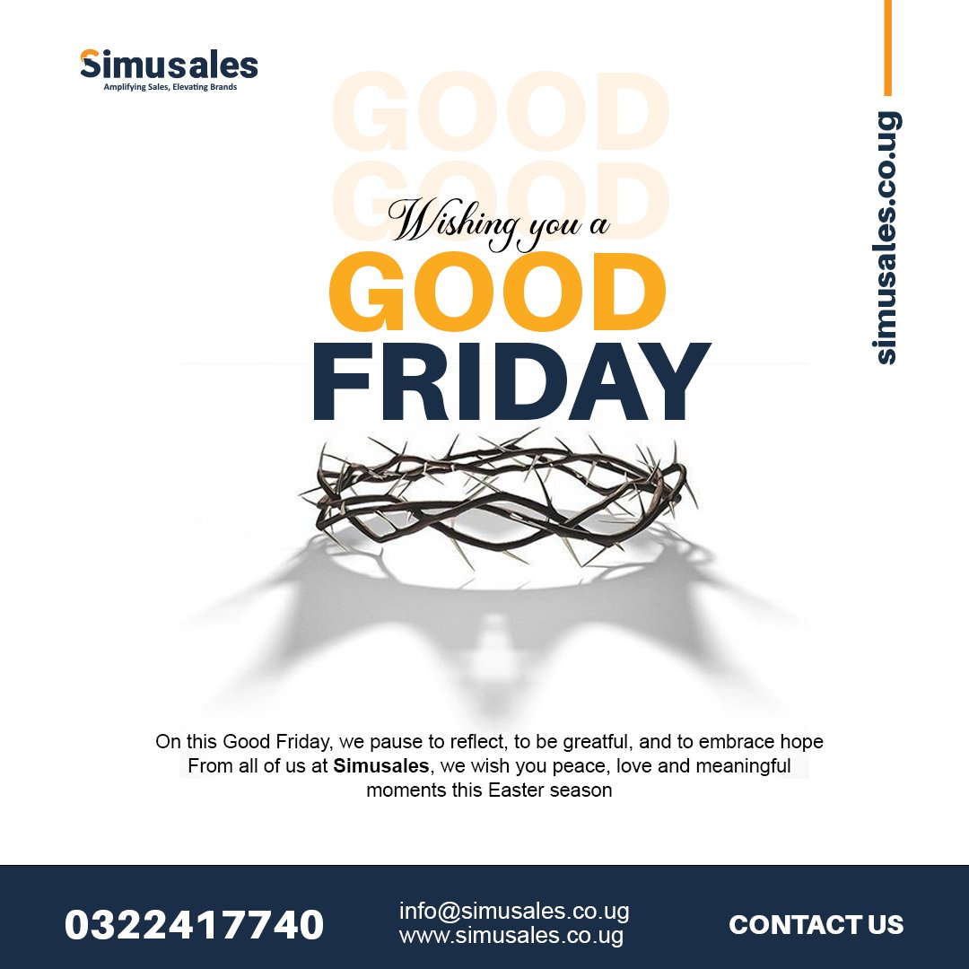 Simusales's tweet photo. As we reflect this Good Friday and step into the joy of Easter, may your hearts be filled with peace, love, and fresh beginnings.

From all of us to you: Have a blessed Good Friday and a joyful Easter! 

 #GoodFriday #HappyEaster #FreshBeginnings #TogetherWeGrow #EasterJoy https://t.co/gab0AFsPal