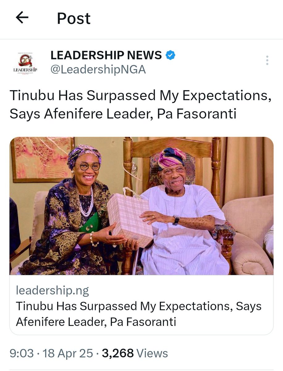 ...note, a 98-year-old elderly man, with no chronic obstructive age-related disease is an "a-young-gal-daddy", stating the fact as he see it😎

Baba is entirely mindful of the direction, not only where the administration &amp; the country are headed, but where he is facing &amp; going 🤥